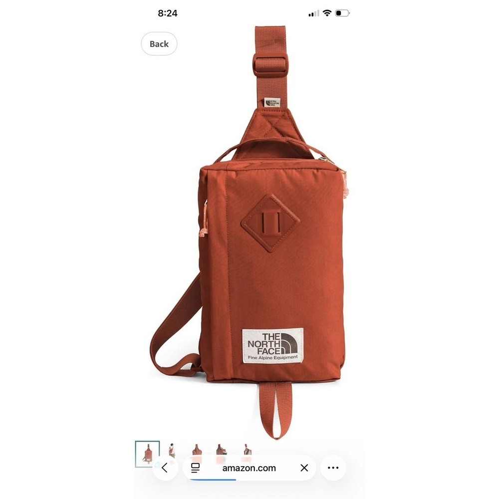 The North Face Berkeley Field Bag Burnt Orange Crossbody Sling NF0A52WA